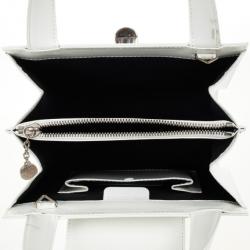 Bvlgari White Top Handle Bag