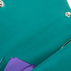 Pre Owned Bvlgari Green Leather Large Serpenti Forever Shoulder Bag