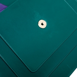 Pre Owned Bvlgari Green Leather Large Serpenti Forever Shoulder Bag