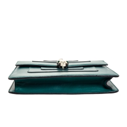 Bvlgari Green Leather Serpenti Forever Shoulder Bag