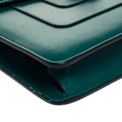 Bvlgari Green Leather Serpenti Forever Shoulder Bag