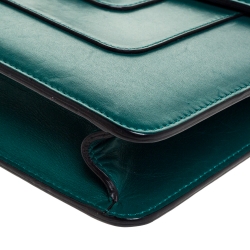 Bvlgari Green Leather Serpenti Forever Shoulder Bag