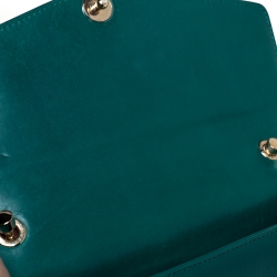 Bvlgari Green Leather Serpenti Forever Shoulder Bag