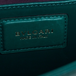 Bvlgari Green Leather Serpenti Forever Shoulder Bag