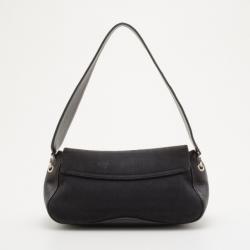 Pre Owned Bvlgari Black Canvas & Leather Monogram Shoulder Bag