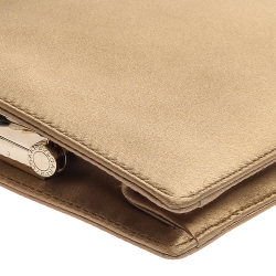 Pre Owned Bvlgari Beige Satin Serpente Bangle Clutch