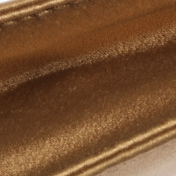 Pre Owned Bvlgari Beige Satin Serpente Bangle Clutch