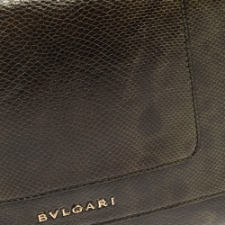 Bvlgari Green Lizard Medium Serpenti Forever Shoulder Bag 