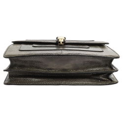 Bvlgari Green Lizard Medium Serpenti Forever Shoulder Bag 