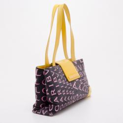 Pre Owned Bvlgari Navy Logo Mania Small Shoulder Bag 