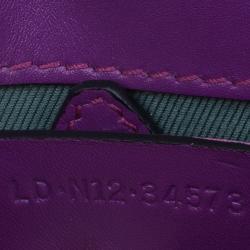 Pre Owned Bvlgari Purple Calfskin Serpenti Small Flap Bag