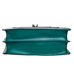 Bvlgari Green Leather Large Serpenti Forever Shoulder Bag