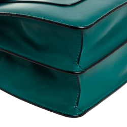 Bvlgari Green Leather Large Serpenti Forever Shoulder Bag