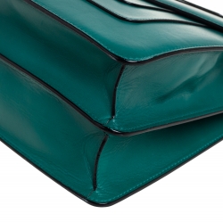 Bvlgari Green Leather Large Serpenti Forever Shoulder Bag