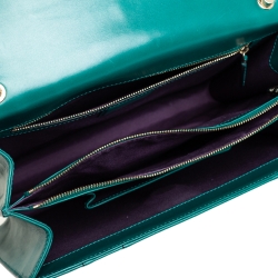 Bvlgari Green Leather Large Serpenti Forever Shoulder Bag
