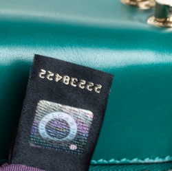 Bvlgari Green Leather Large Serpenti Forever Shoulder Bag