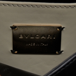 Pre Owned Bvlgari Yellow Leather Mini Serpenti Forever Top Handle Bag