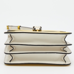 Pre Owned Bvlgari Yellow Leather Mini Serpenti Forever Top Handle Bag