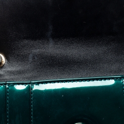 Pre Owned Bvlgari Green Patent Leather  Serpenti Forever Crossbody Bag