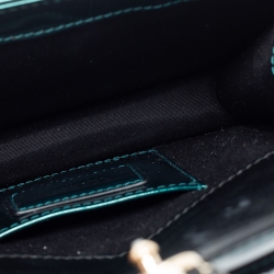 Pre Owned Bvlgari Green Patent Leather  Serpenti Forever Crossbody Bag