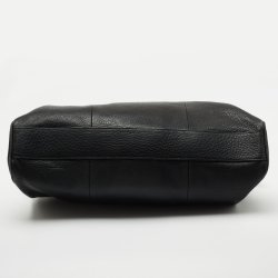 Pre Owned Bvlgari Black Leather Chain Tote