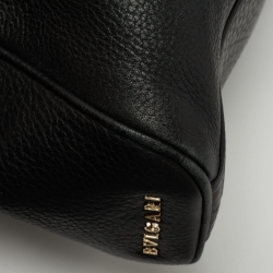 Pre Owned Bvlgari Black Leather Chain Tote