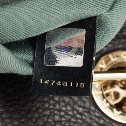 Pre Owned Bvlgari Black Leather Chain Tote