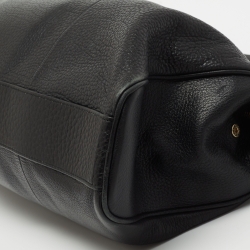 Pre Owned Bvlgari Black Leather Chain Tote