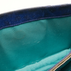 Bvlgari Navy Blue/Black Karung Serpenti Forever Shoulder Bag