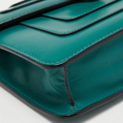 Bvlgari Dark Green Leather Small Serpenti Forever Shoulder Bag