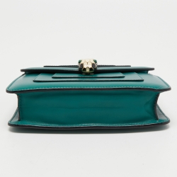 Bvlgari Dark Green Leather Small Serpenti Forever Shoulder Bag