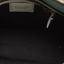 Bvlgari Blue/White Karung Leather Serpenti Tote