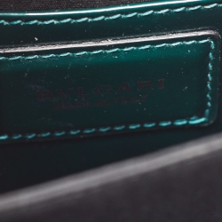 Bvlgari Emerald Green Patent Leather Serpenti Forever Top Handle Bag