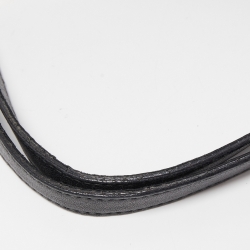 Pre Owned Bvlgari Black Leather Pleated Twit Tote