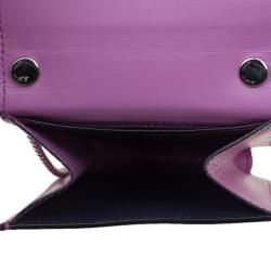 Pre Owned Bvlgari Pink Leather Serpenti Forever Vertical Chain Pochette