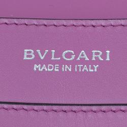 Pre Owned Bvlgari Pink Leather Serpenti Forever Vertical Chain Pochette