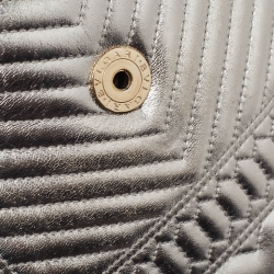 Pre Owned Bvlgari Gold Quilted Scaglie Leather Medium Serpenti Forever Shoulder Bag