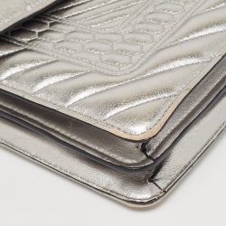 Pre Owned Bvlgari Gold Quilted Scaglie Leather Medium Serpenti Forever Shoulder Bag