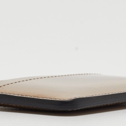 Pre Owned Bvlgari Metallic Gold Leather Serpenti Forever Card Holder