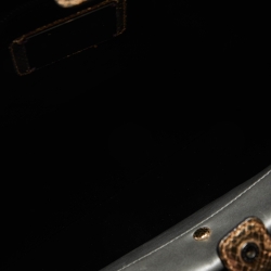 Bvlgari Gold/Grey Python and Leather Serpenti Scaglie Tote