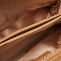 Pre Owned Bvlgari Beige Signature Canvas and Leather Tote