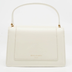 Pre Owned Bvlgari X Alexander Wang White Leather Serpenti Forever Belt Bag