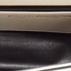 Pre Owned Bvlgari X Alexander Wang White Leather Serpenti Forever Belt Bag