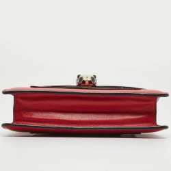 Pre Owned Bvlgari Red Leather Small Serpenti Forever Shoulder Bag