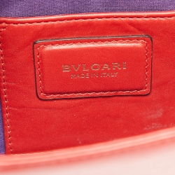 Pre Owned Bvlgari Red Leather Small Serpenti Forever Shoulder Bag