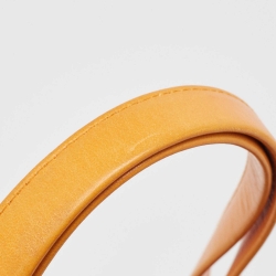 Pre Owned Bvlgari Black/Orange Printed Fabric and Leather Small Tote