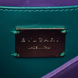 Bvlgari Green Stingray and Leather Small Serpenti Forever Top Handle Bag