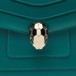 Bvlgari Green Leather Small Serpenti Forever Shoulder Bag
