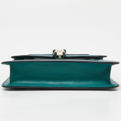 Bvlgari Green Leather Small Serpenti Forever Shoulder Bag