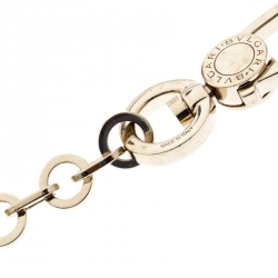 Pre Owned Bvlgari Serpenti Forever Black Glitter Enamel Gold Plated Tassel Bag Charm